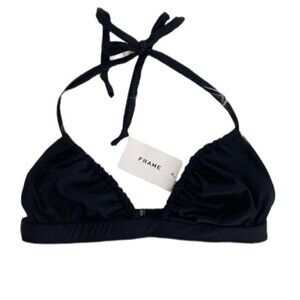 NWT Frame Gathered Triangle Bikini Top Small
